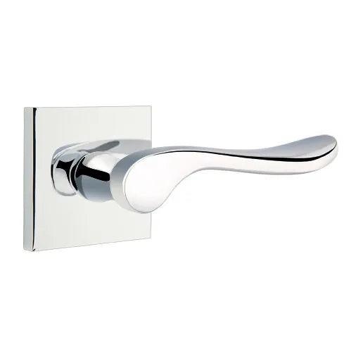 Emtek Luzern Lever With Square Rosette Polished Chrome