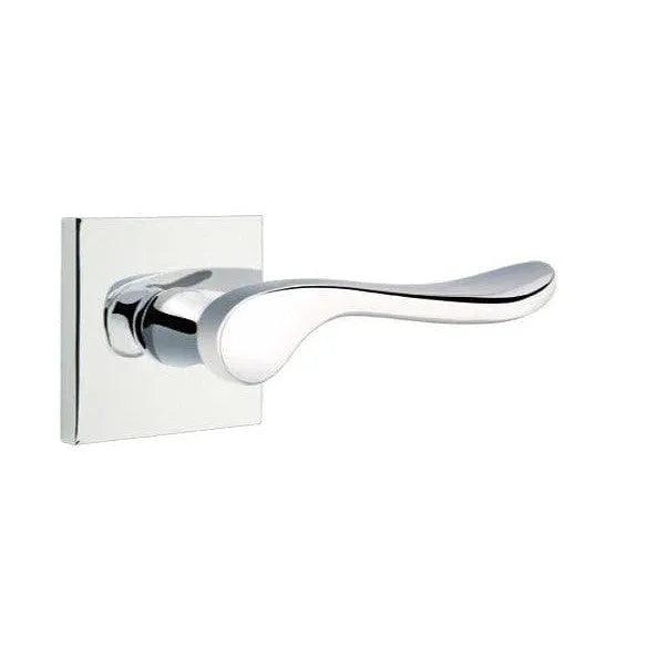 Emtek Luzern Lever With Square Rosette Polished Chrome