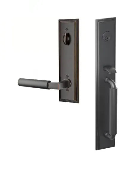 Emtek Manning Full Length Handleset with Hercules Lever in Oil Rubbed Bronze finish