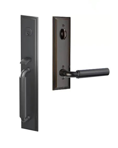 Emtek Manning Full Length Handleset with Manning Lever in Oil Rubbed Bronze finish