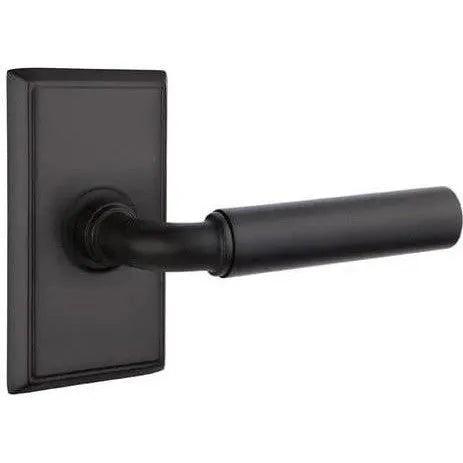 Emtek Manning Lever With Rectangular Rosette Flat Black