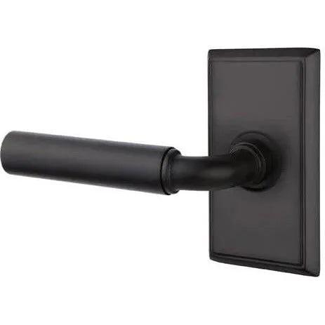 Emtek Manning Lever With Rectangular Rosette Flat Black
