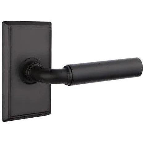 Emtek Manning Lever With Rectangular Rosette Flat Black