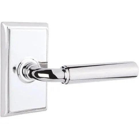 Emtek Manning Lever With Rectangular Rosette Polished Chrome