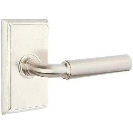 Emtek Manning Lever With Rectangular Rosette Satin Nickel
