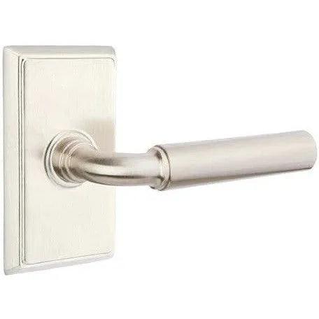 Emtek Manning Lever With Rectangular Rosette Satin Nickel