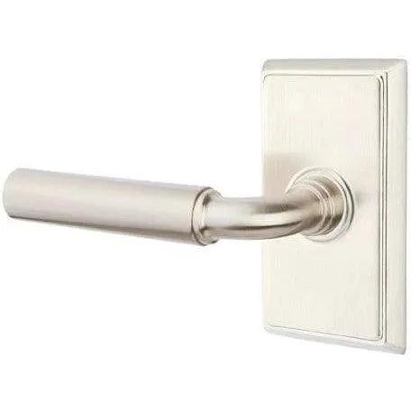 Emtek Manning Lever With Rectangular Rosette Satin Nickel