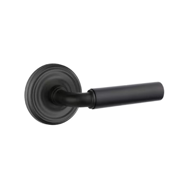 Emtek Manning Lever with Regular Rosette in Flat Black finish