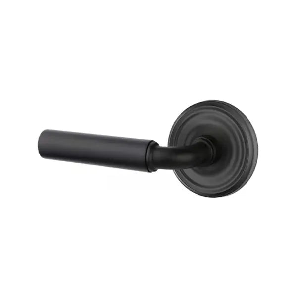 Emtek Manning Lever with Regular Rosette in Flat Black finish