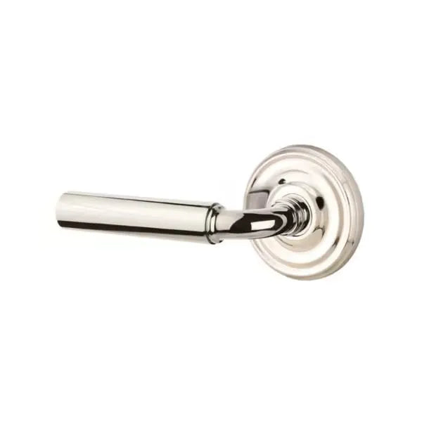 Emtek Manning Lever with Regular Rosette in Lifetime Polished Nickel finish