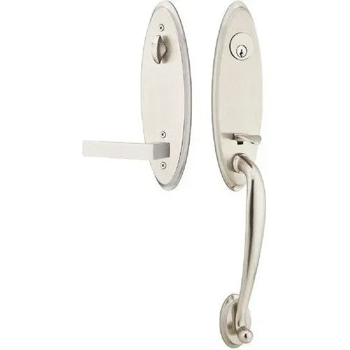 EmtekEmtek Marietta Tubular Entrance Handleset With Dumont Lever in 