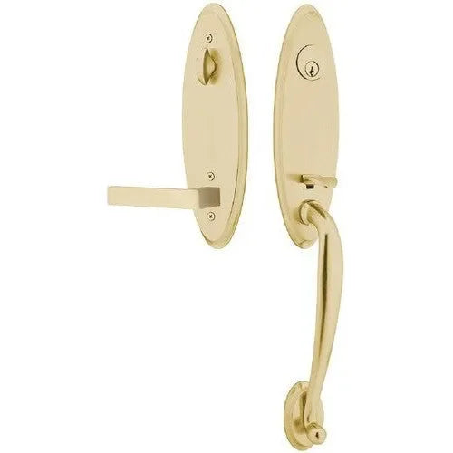 EmtekEmtek Marietta Tubular Entrance Handleset With Dumont Lever in 