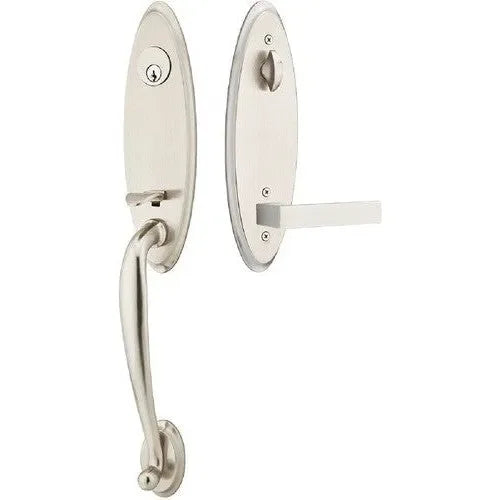 EmtekEmtek Marietta Tubular Entrance Handleset With Dumont Lever in 