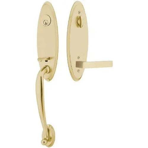 EmtekEmtek Marietta Tubular Entrance Handleset With Dumont Lever in 