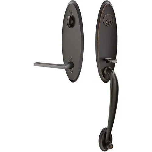 EmtekEmtek Marietta Tubular Entrance Handleset With Helios Lever in 