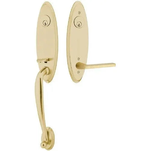 Emtek Marietta Tubular Entrance Handleset With Helios Lever 