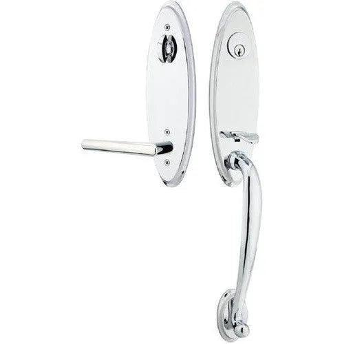EmtekEmtek Marietta Tubular Entrance Handleset with Stuttgart Lever in 