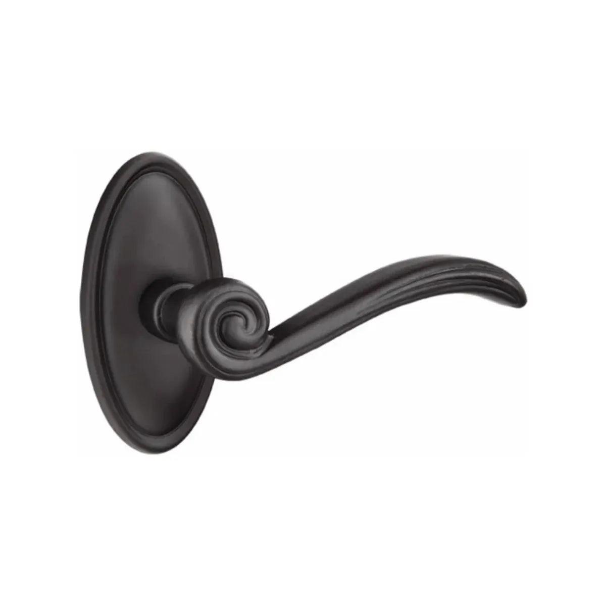 Emtek Medici Lever With #14 Rosette Flat Black Bronze Patina