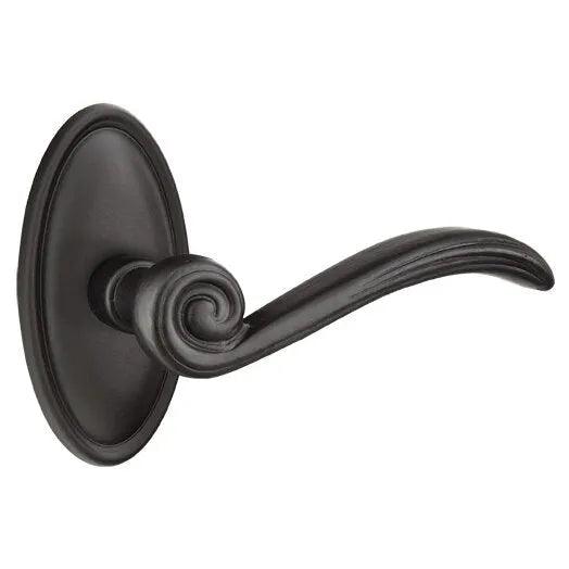 Emtek Medici Lever With #14 Rosette Flat Black Bronze Patina