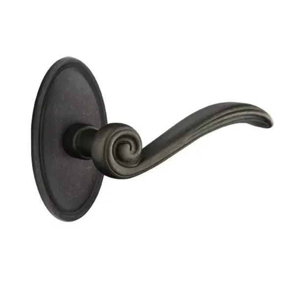 Emtek Medici Lever With #14 Rosette Medium Bronze Patina