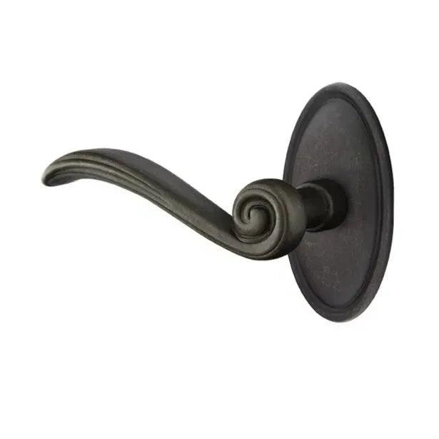 Emtek Medici Lever With #14 Rosette Medium Bronze Patina