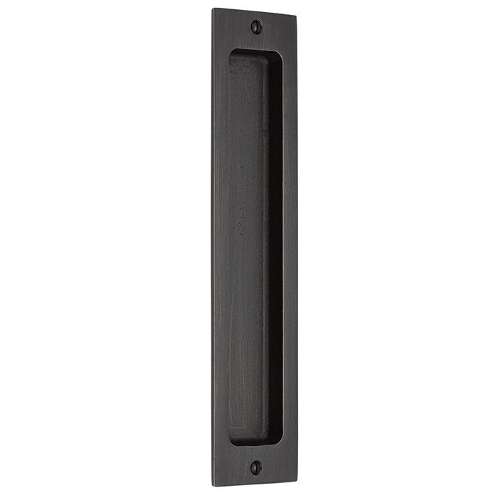 Emtek 10" Rustic Modern Rectangular Flush Pull in Medium Bronze Patina finish