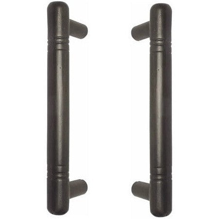 Emtek Back to Back Nunez Bronze Door Pull, 8" Center to Center in Medium Bronze Patina finish