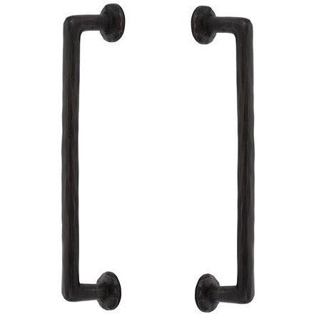 Emtek Back to Back Rod Bronze Door Pull, 12" Center to Center in Medium Bronze Patina finish