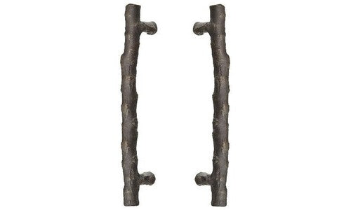 Emtek Back to Back Twig Bronze Door Pull, 8" Center to Center in Medium Bronze Patina finish