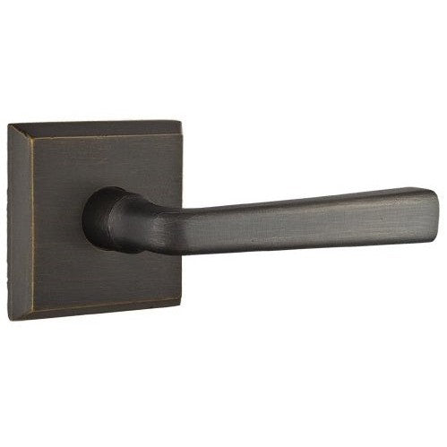 Emtek Cimarron Lever With #6 Rosette in Medium Bronze Patina finish