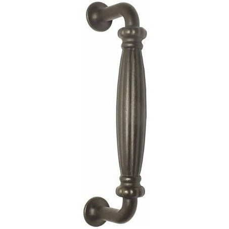 The Emtek Concealed Surface Mount Tuscany Cast Bronze Polermo Door Pull, 8" Center to Center in Medium Bronze Patina finish