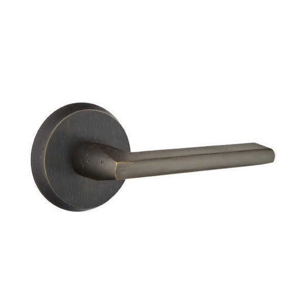 Emtek Lariat Lever With #2 Rosette in Medium Bronze Patina finish