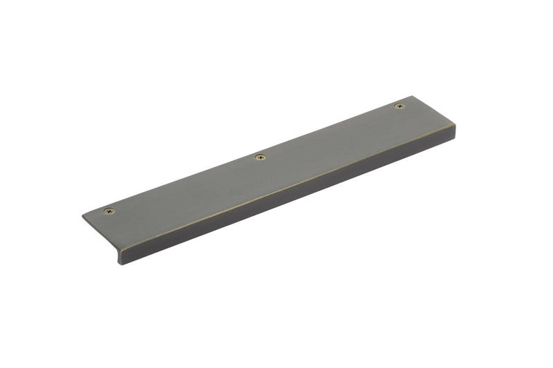 The Emtek Rustic Modern Edge Pull, 10 1/2" Center to Center in Medium Bronze Patina finish