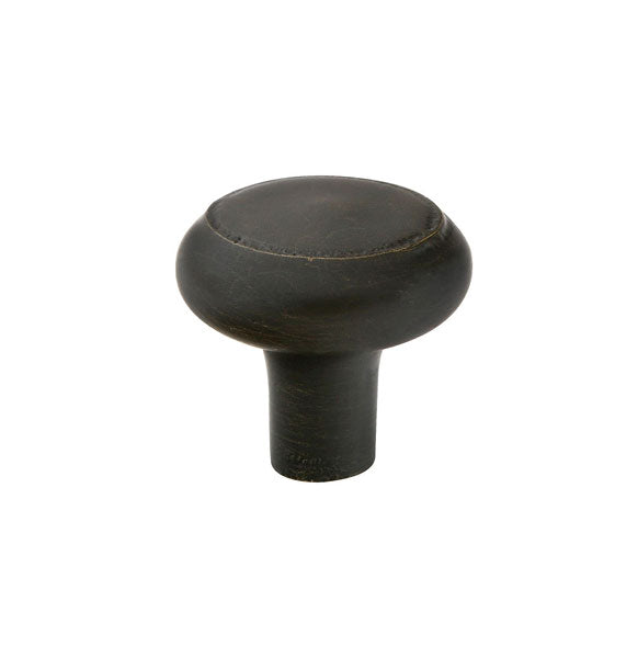 The Emtek Sandcast Bronze Barn Cabinet Knob, 1 1/4" in Medium Bronze Patina finish