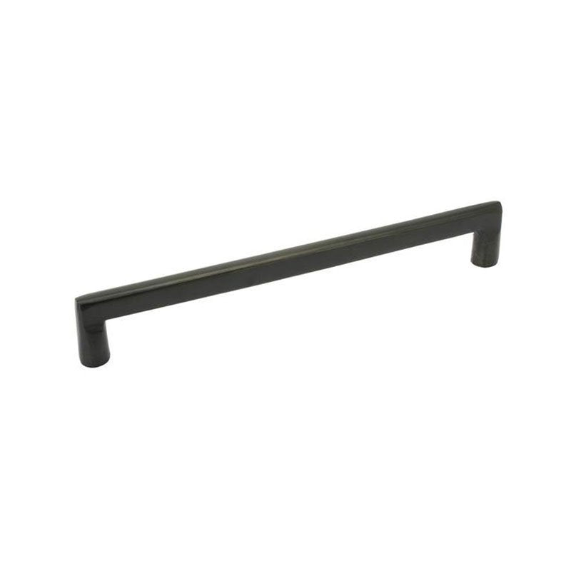 The Emtek Sandcast Bronze Rail Cabinet Pull, 10" Center to Center in Medium Bronze Patina finish