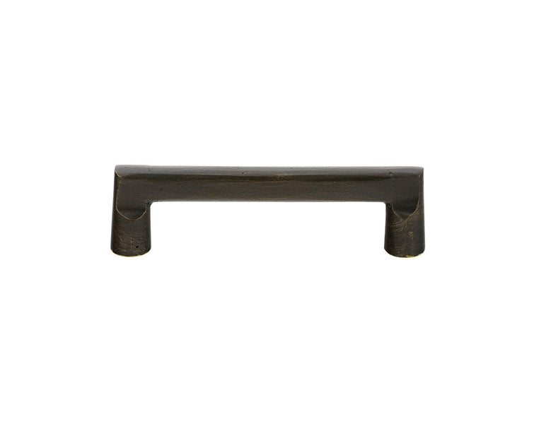 The Emtek Sandcast Bronze Rail Cabinet Pull, 3" Center to Center in Medium Bronze Patina finish