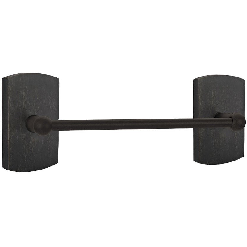 Emtek Sandcast Bronze Towel Bar (24" width) With