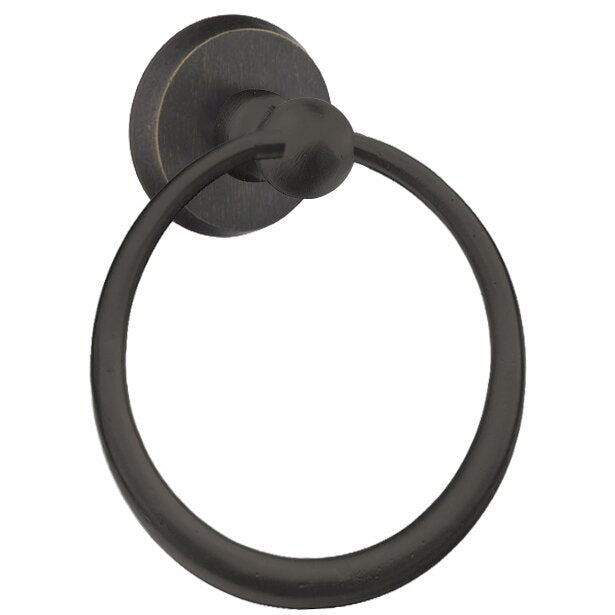 Emtek Sandcast Bronze Towel Ring (6 1/2" Diameter) With