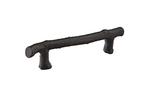 The Emtek Sandcast Bronze Twig Cabinet Pull, 3 1/2" Center to Center in Medium Bronze Patina finish