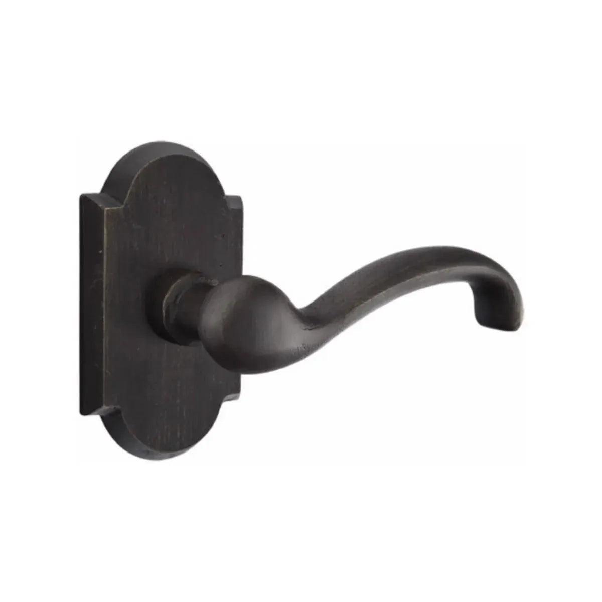 Emtek Teton Lever With #1 Rosette in Medium Bronze Patina finish