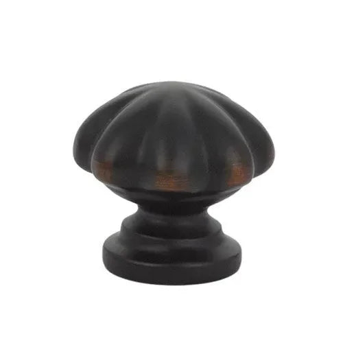 The Emtek Melon Cabinet Knob in Oil Rubbed Bronze finish.