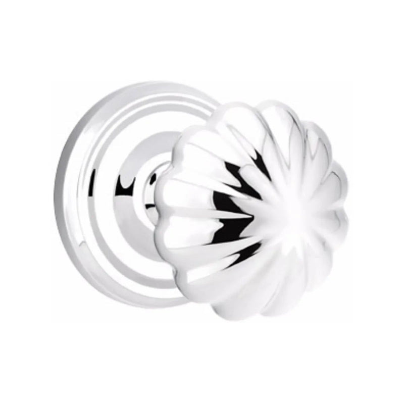 Emtek Melon Knob with Regular Rosette in finish