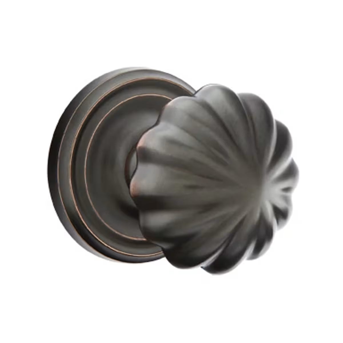 Emtek Melon Knob with Regular Rosette in Oil Rubbed Bronze finish