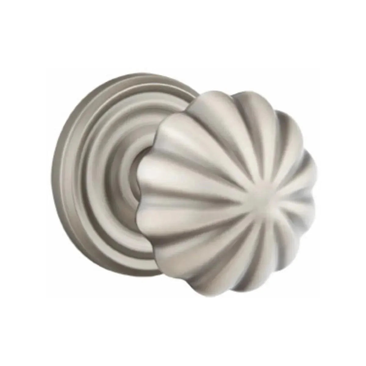 Emtek Melon Knob with Regular Rosette Pewter