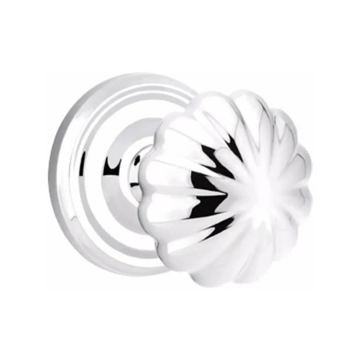 Emtek Melon Knob with Regular Rosette Polished Chrome