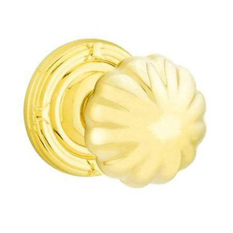 Emtek Melon Knob with Ribbon & Reed Rosette in finish