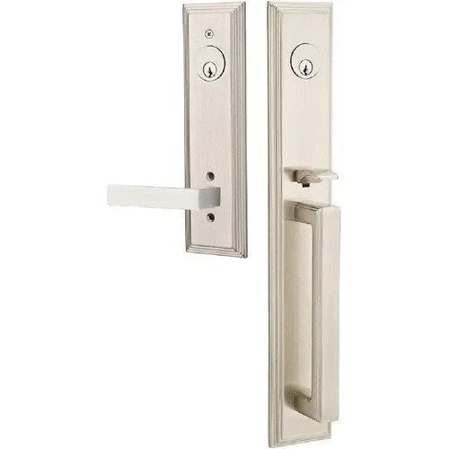EmtekEmtek Melrose Tubular Entrance Handleset With Dumont Lever in 
