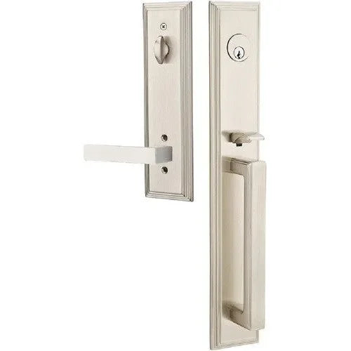 EmtekEmtek Melrose Tubular Entrance Handleset With Dumont Lever in 