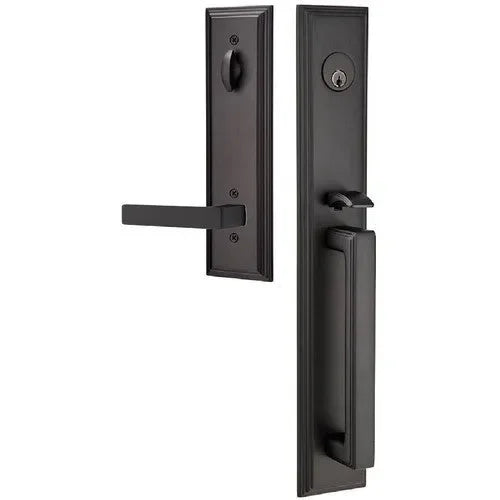 EmtekEmtek Melrose Tubular Entrance Handleset With Dumont Lever in 