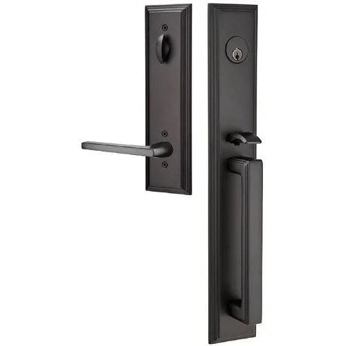 EmtekEmtek Melrose Tubular Entrance Handleset With Helios Lever in 